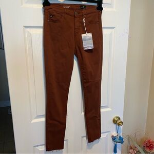 AG Adriano Goldschmied Legging Ankle Super Skinny Ankle Dark Walnut Size 24 NWT